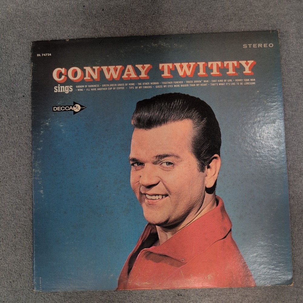 Conway Twitty Sings Vinyl LP Decca DL 74724 Stereo 1966 Country Music Album